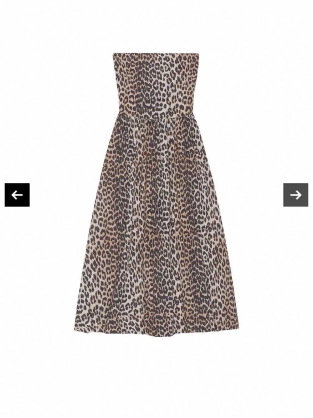 GANNI leopard midi dress